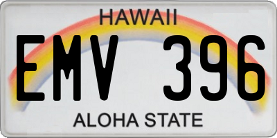 HI license plate EMV396