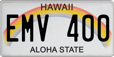 HI license plate EMV400