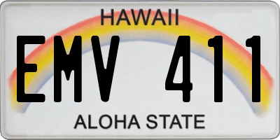 HI license plate EMV411