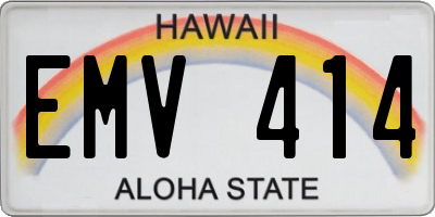 HI license plate EMV414