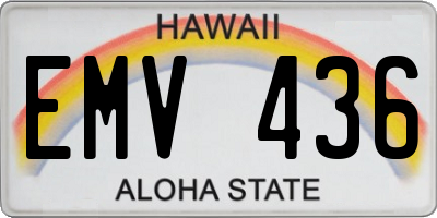 HI license plate EMV436