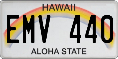 HI license plate EMV440