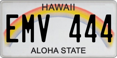 HI license plate EMV444