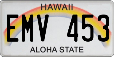 HI license plate EMV453