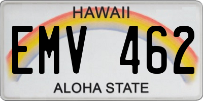HI license plate EMV462