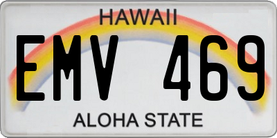 HI license plate EMV469