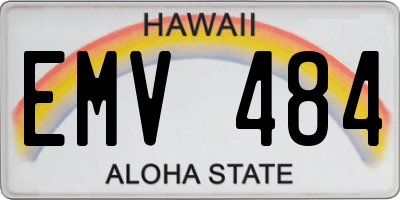 HI license plate EMV484