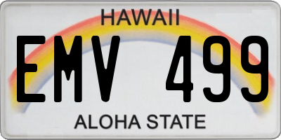 HI license plate EMV499
