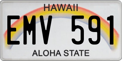 HI license plate EMV591