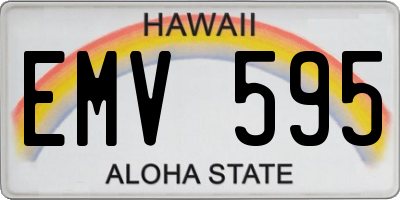 HI license plate EMV595