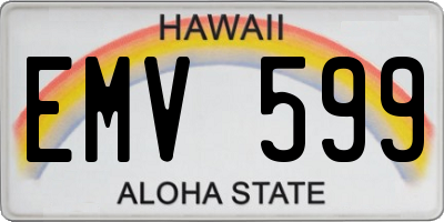 HI license plate EMV599