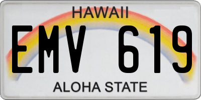 HI license plate EMV619