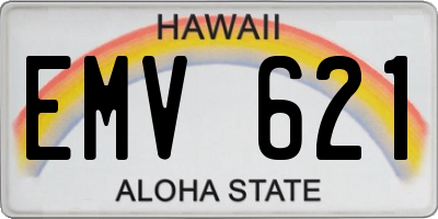HI license plate EMV621