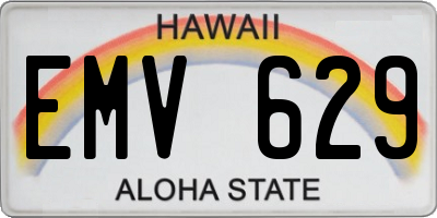 HI license plate EMV629