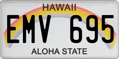 HI license plate EMV695