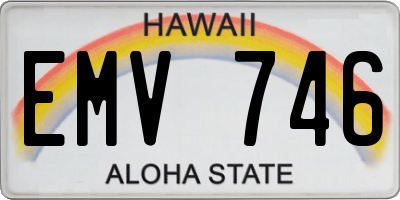 HI license plate EMV746