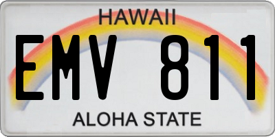 HI license plate EMV811