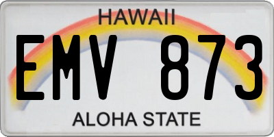 HI license plate EMV873