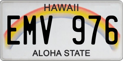 HI license plate EMV976
