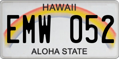 HI license plate EMW052
