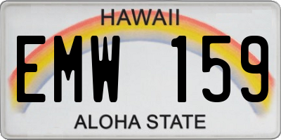 HI license plate EMW159