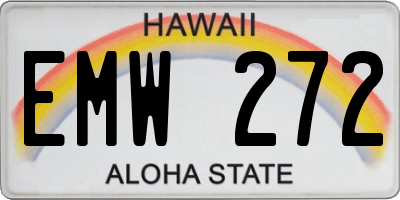 HI license plate EMW272