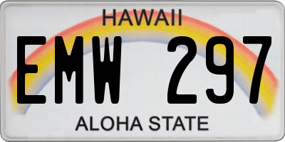 HI license plate EMW297