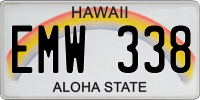 HI license plate EMW338