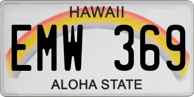 HI license plate EMW369