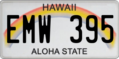 HI license plate EMW395