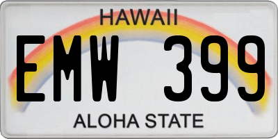 HI license plate EMW399