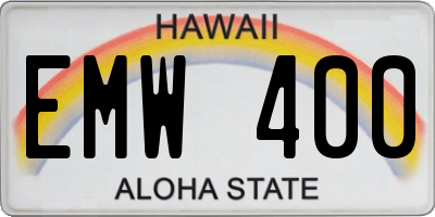 HI license plate EMW400