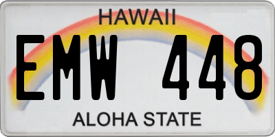 HI license plate EMW448
