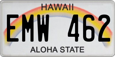 HI license plate EMW462