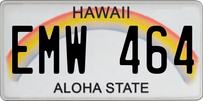 HI license plate EMW464