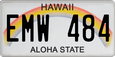 HI license plate EMW484