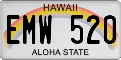 HI license plate EMW520