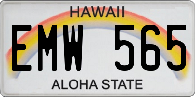 HI license plate EMW565