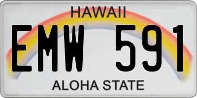 HI license plate EMW591