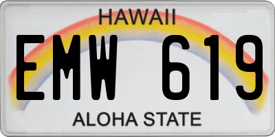HI license plate EMW619