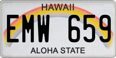 HI license plate EMW659