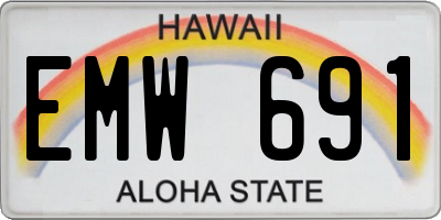 HI license plate EMW691
