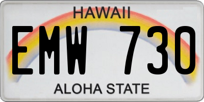 HI license plate EMW730