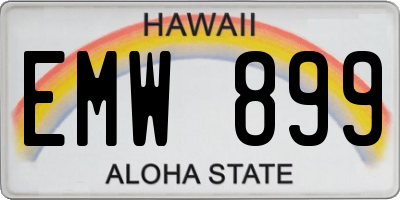 HI license plate EMW899