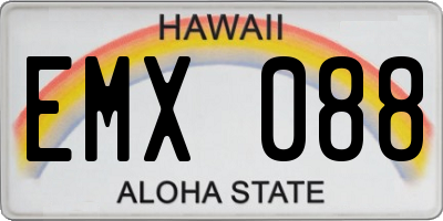 HI license plate EMX088