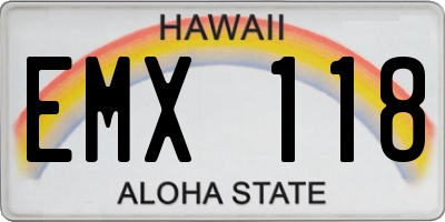HI license plate EMX118