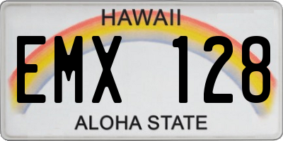 HI license plate EMX128
