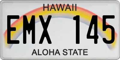 HI license plate EMX145
