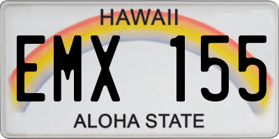 HI license plate EMX155