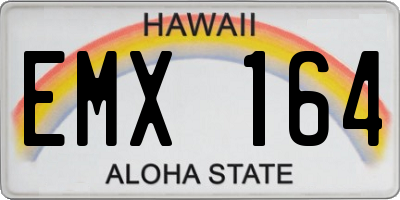 HI license plate EMX164